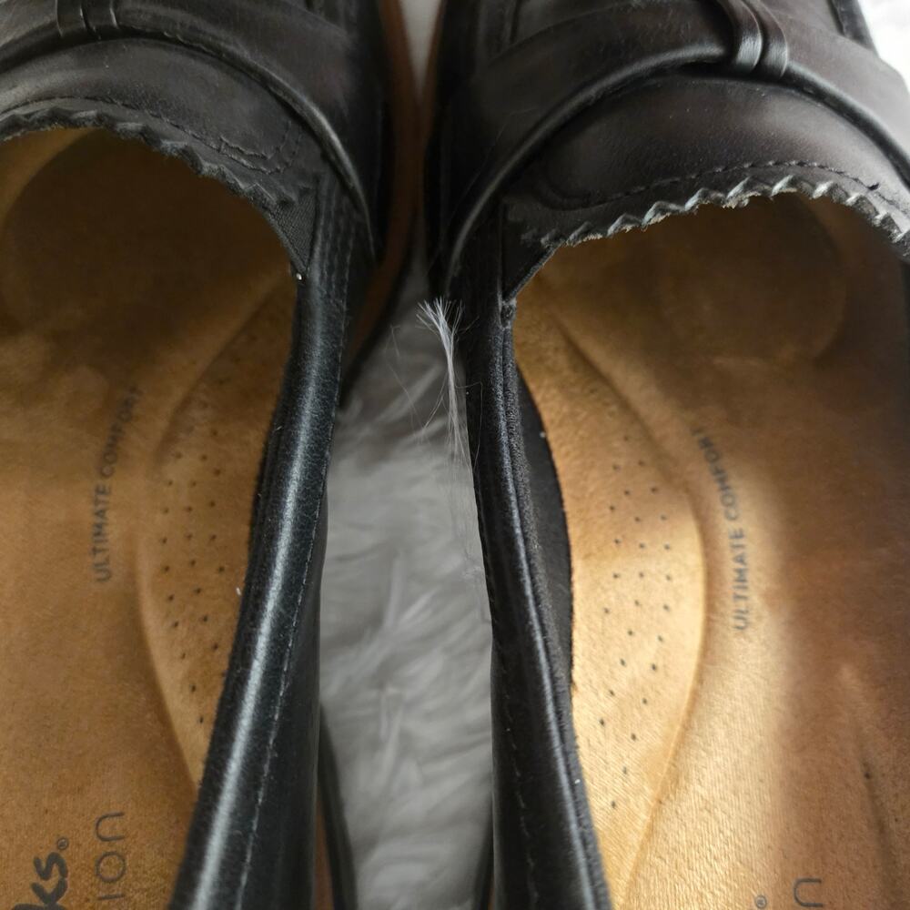 Women's Clarks Leather Westlynn Bella Loafers Black W7.5 - Picture 9 of 13
